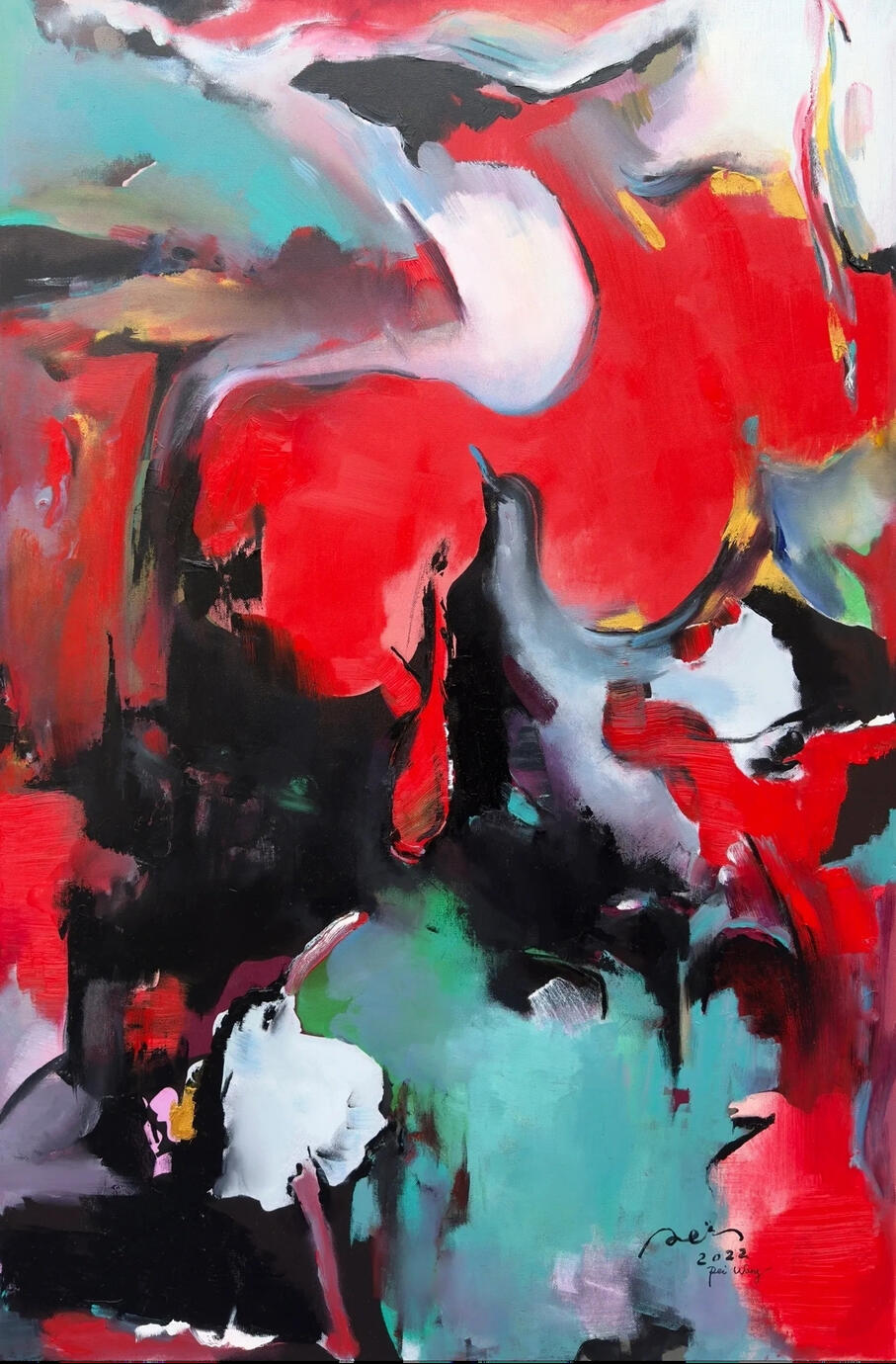 Desire to Fly (Oil on Canvas 90 cm x 60 cm)