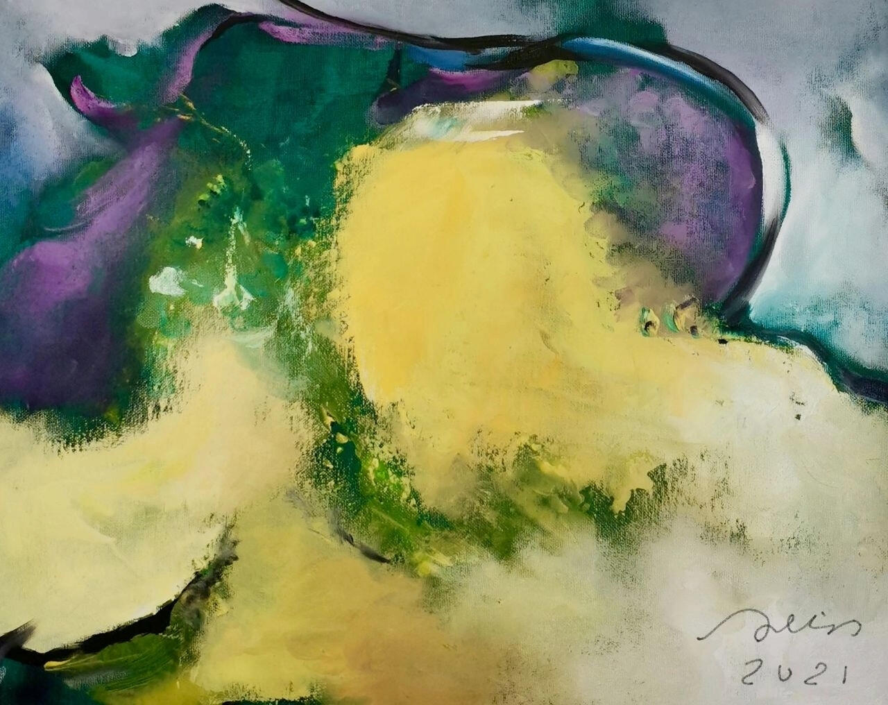 Blooming Souls 2/2 (Oil on Canvas 60 cm x 90 cm)